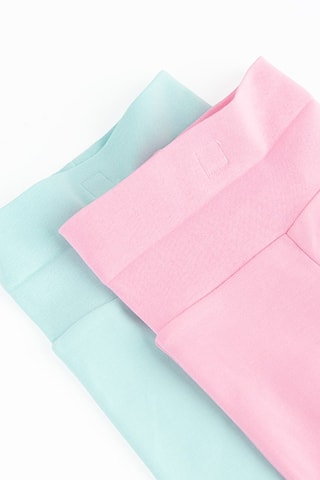 2 pantalons - Rose et vert d'eau