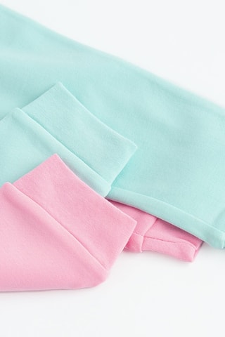2 pantalons - Rose et vert d'eau
