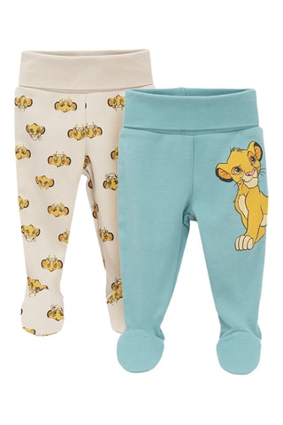 2 pantalons Simba Le Roi Lion Disney - Beige et Ciel