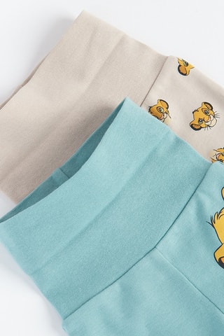 2 pantalons Simba Le Roi Lion Disney - Beige et Ciel