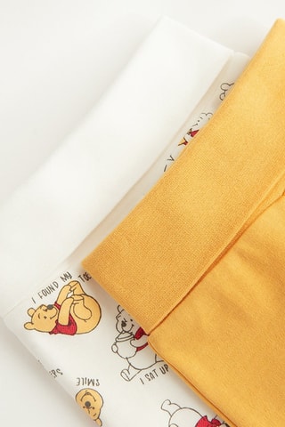 2 pantalons Winnie l’Ourson Disney - Blanc et jaune