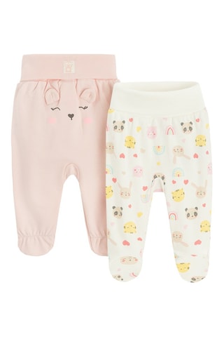 2 pantalons - Beige et rose