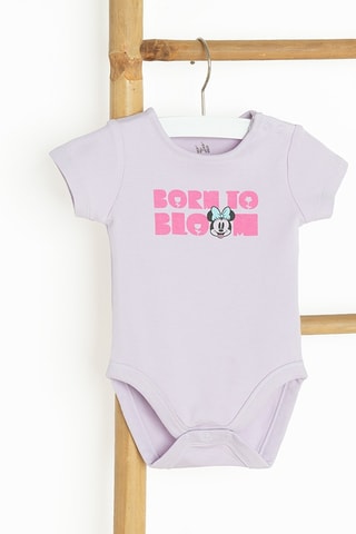 4 bodys Minnie Disney - Ecru et rose