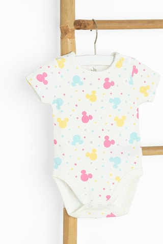 4 bodys Minnie Disney - Ecru et rose