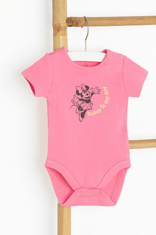 4 bodys Minnie Disney - Ecru et rose