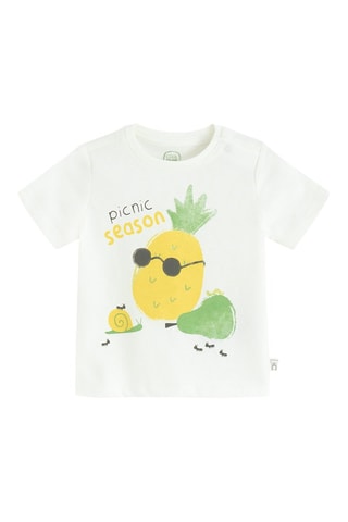 T-shirt - Ecru et jaune