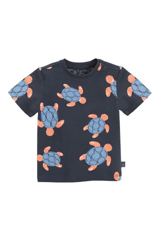 T-shirt - Bleu et orange