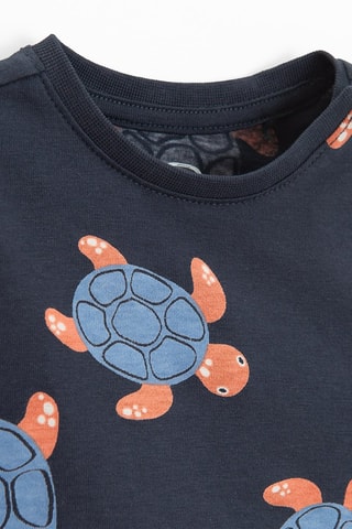T-shirt - Bleu et orange