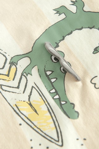 T-shirt - Blanc et beige