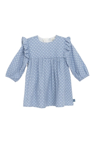 Robe et gilet sans manches - Bleu clair et blanc