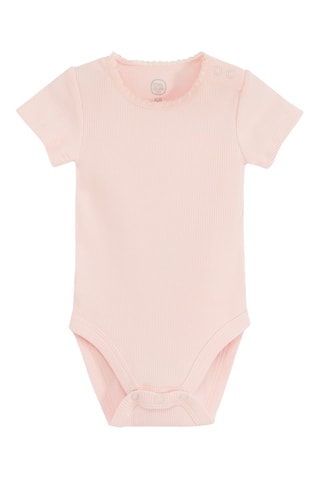 2 bodys - Rose et blanc