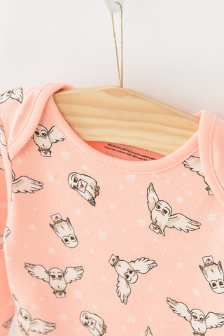 3 bodys Harry Potter - Rose et blanc