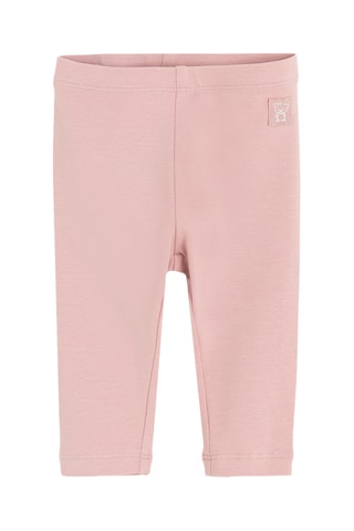 2 leggings - Rose et blanc