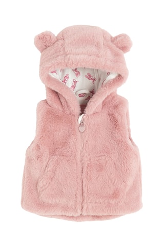 Gilet sans manches à capuche - Rose