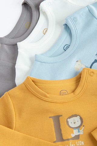 4 bodys - Bleu clair et gris