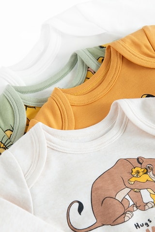 4 bodys Le Roi Lion Disney - Blanc et vert