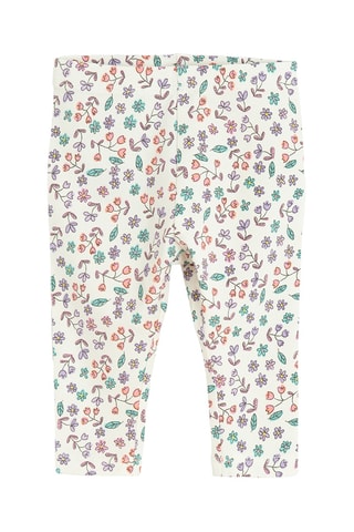 3 leggings - Vert et mauve
