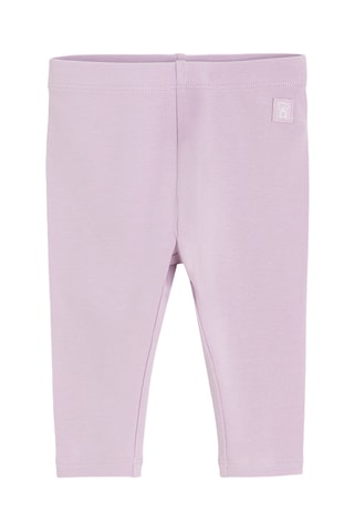 3 leggings - Vert et mauve