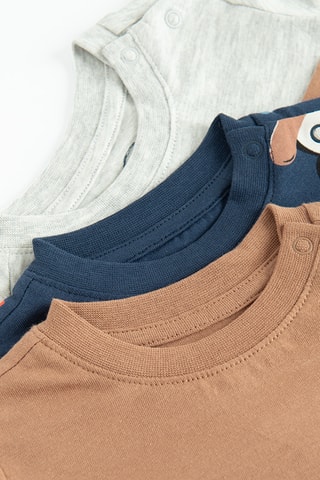 3 t-shirts - Gris et bleu