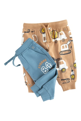 2 joggings - Bleu et marron