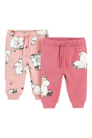 2 joggings Les Moumines - Rose et vieux rose