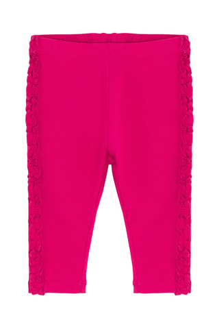 2 leggings - Jaune et fuchsia
