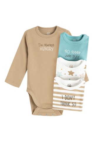 4 bodys - Beige et bleu