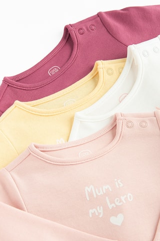 4 bodys - Rose et jaune