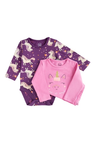 2 bodys - Rose et violet