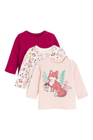 3 t-shirts - Rose et blanc