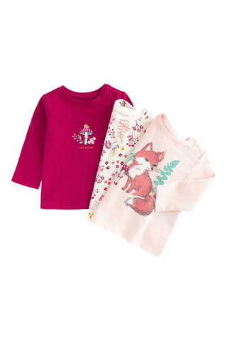 3 t-shirts - Rose et blanc