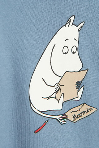 4 bodys Moomin - Bleu et blanc