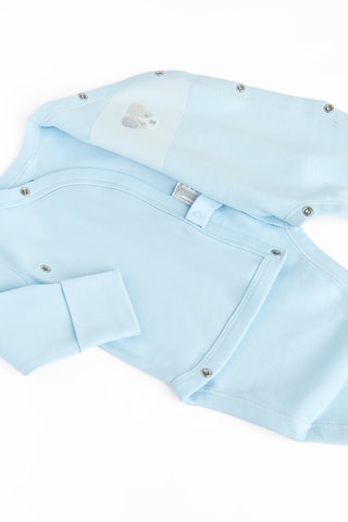 2 bodys en coton biologique - Bleu clair et blanc