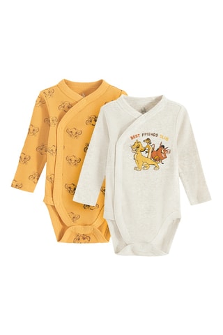 2 bodys Le Roi Lion Disney - Ecru et moutarde