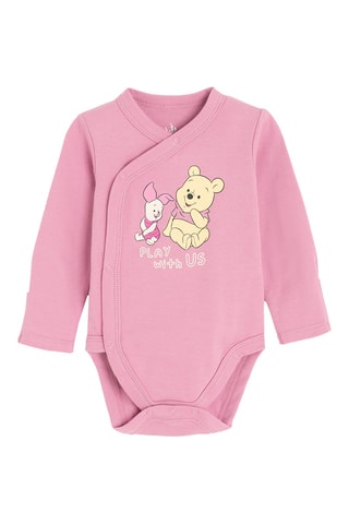 2 bodys Winnie l'Ourson et Porcinet Winnie l'Ourson Disney - Rose et écru