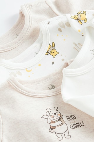 4 bodys Winnie l'Ourson Disney - Beige et blanc