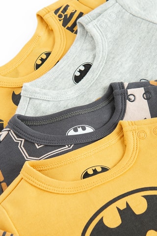 5 bodys Batman La Ligue des Justiciers DC Comics - Jaune et gris