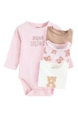 4 bodys - Rose et blanc