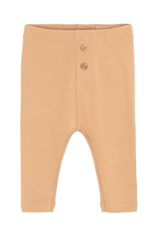 2 leggings - Bleu et beige