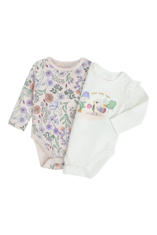 2 bodys - Blanc et beige