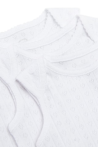 3 bodys en coton biologique Blanc