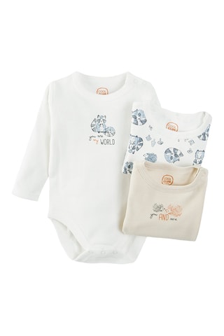 3 bodys Blanc et beige