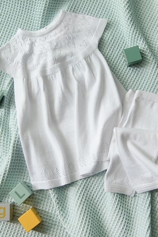 Robe pull et pantalon Blanc