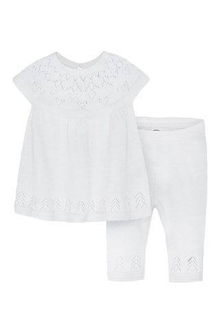 Robe pull et pantalon Blanc