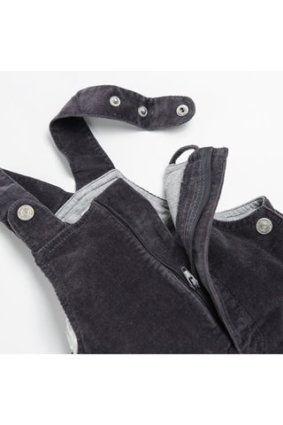 Salopette en velours Anthracite