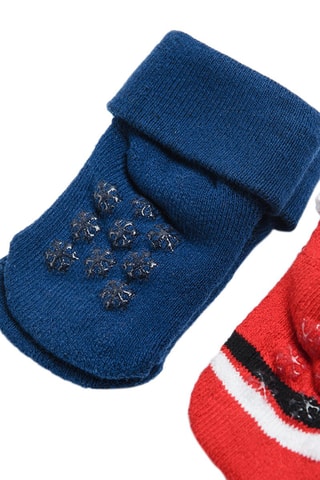 3 paires de chaussettes Vert et rouge