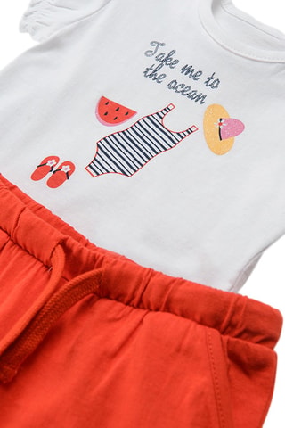 Body et short Blanc et rouge