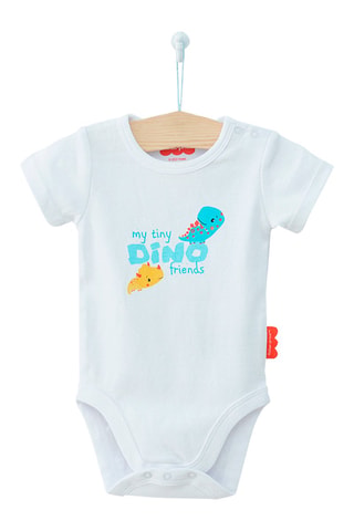 3 bodys en coton biologique - Blanc et gris clair chiné