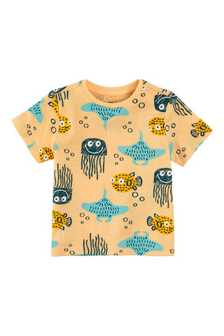 T-shirt Orange et bleu