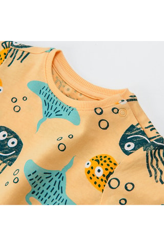 T-shirt Orange et bleu